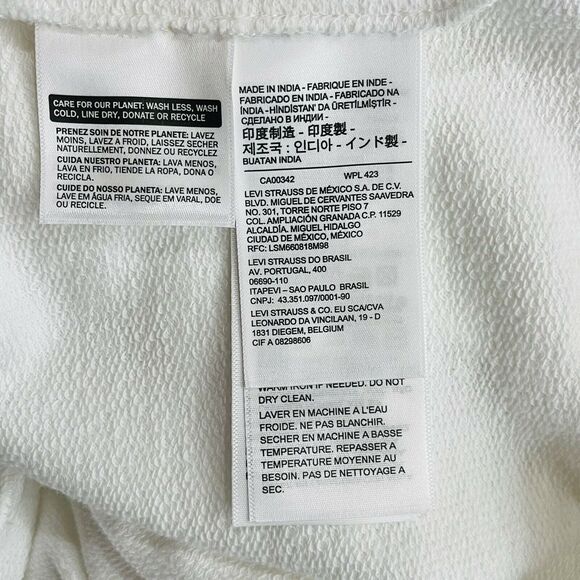 Levi's Womens 2X-Large Sweatshirt Stretch Long Sleeve White w/ Silver Logo New - Picture 8 of 10